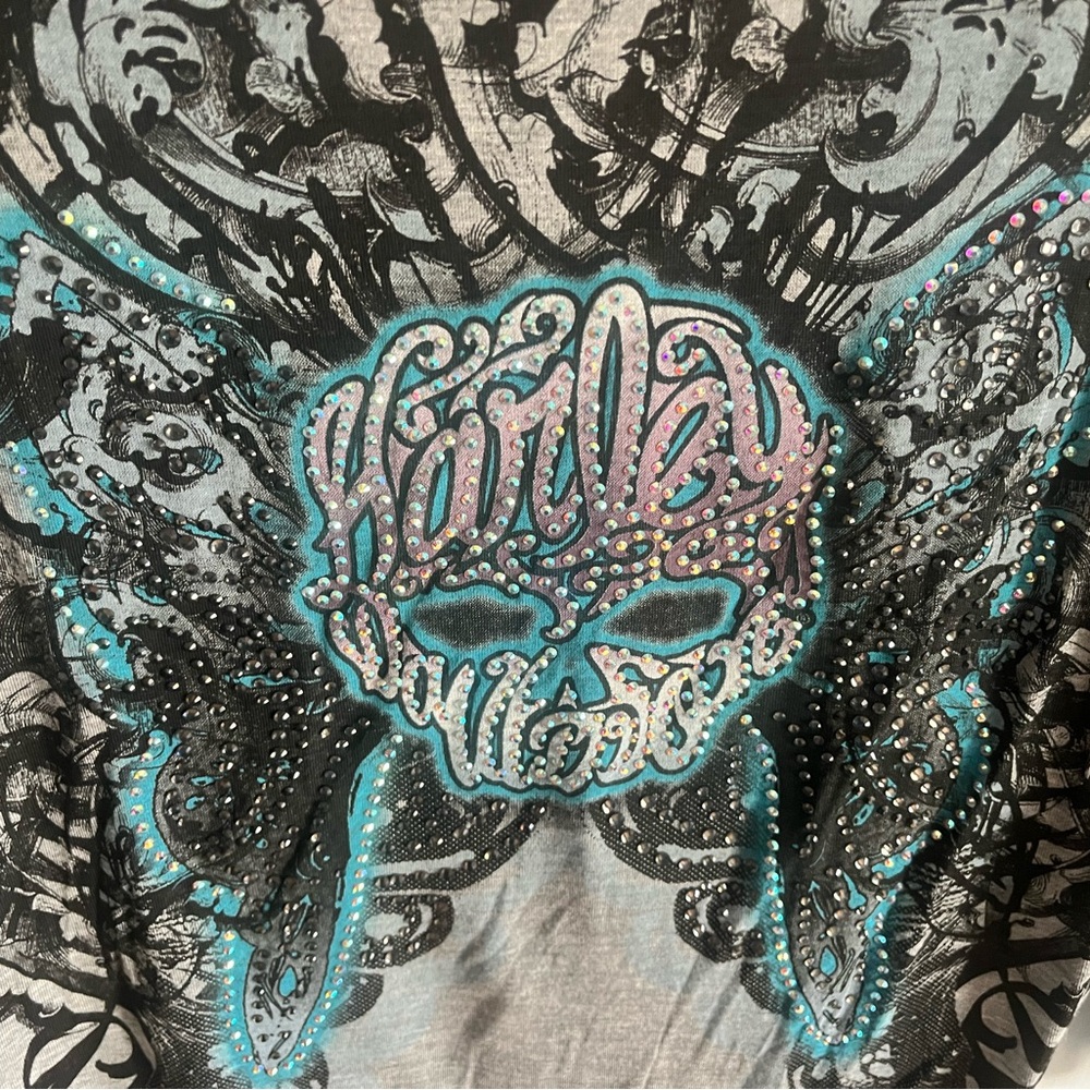 New with tags Harley Davidson sequin and lace shirt